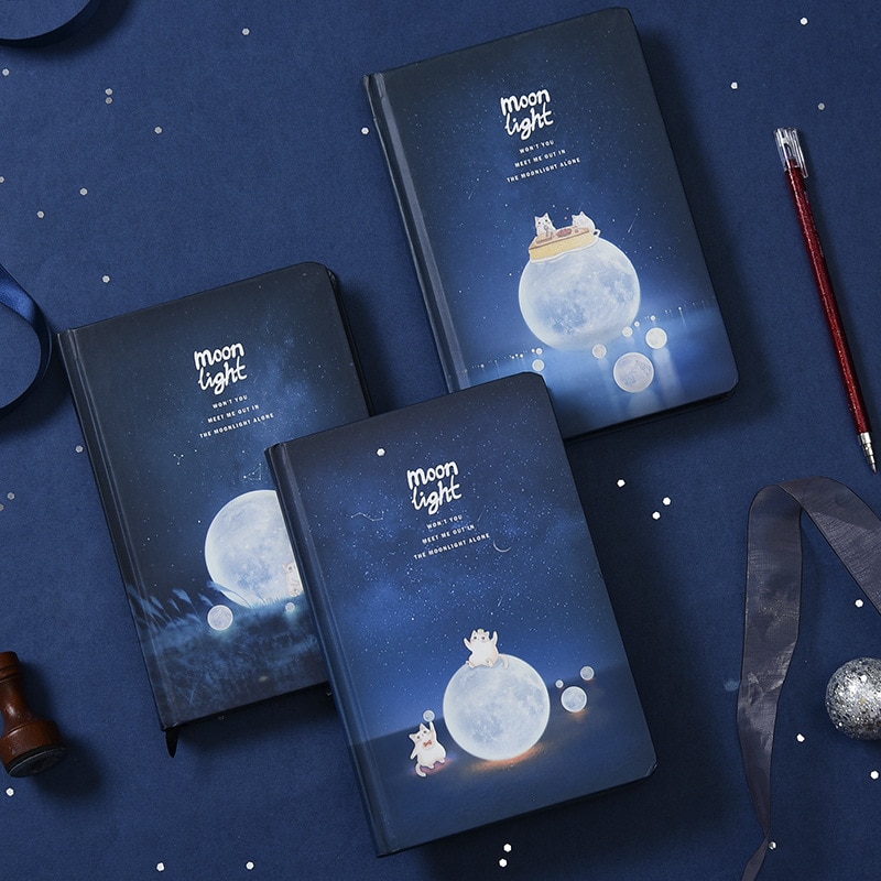 JUGAL Moon Night Notebook A5 ڵ ϱ Kawaii DI..